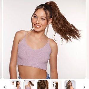 INH ALY Clip in ponytail extension - mixed brown